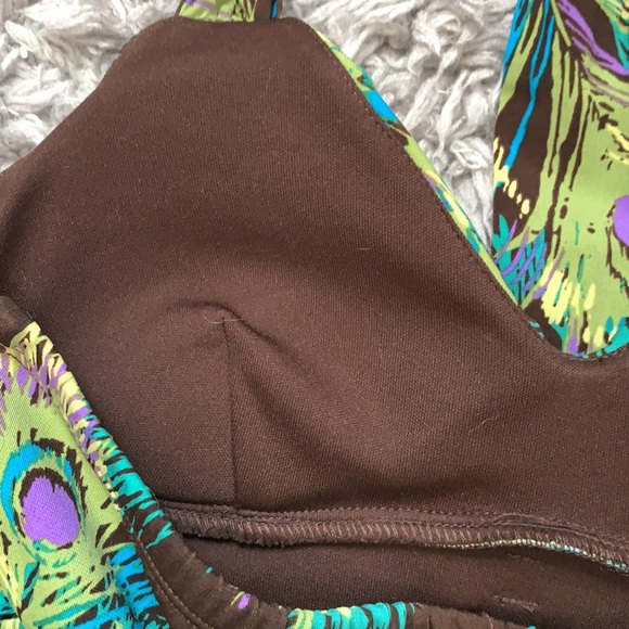 Flattering ruby rox peacock dress sz m euc! - Picture 6 of 6